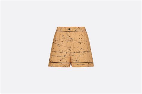 Dior Chez Moi Shorts Beige Dior Zodiac Silk Twill